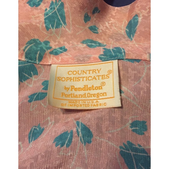 Vintage 70s-80s Women's Pink Pendelton Blouse - Picture 2 of 4